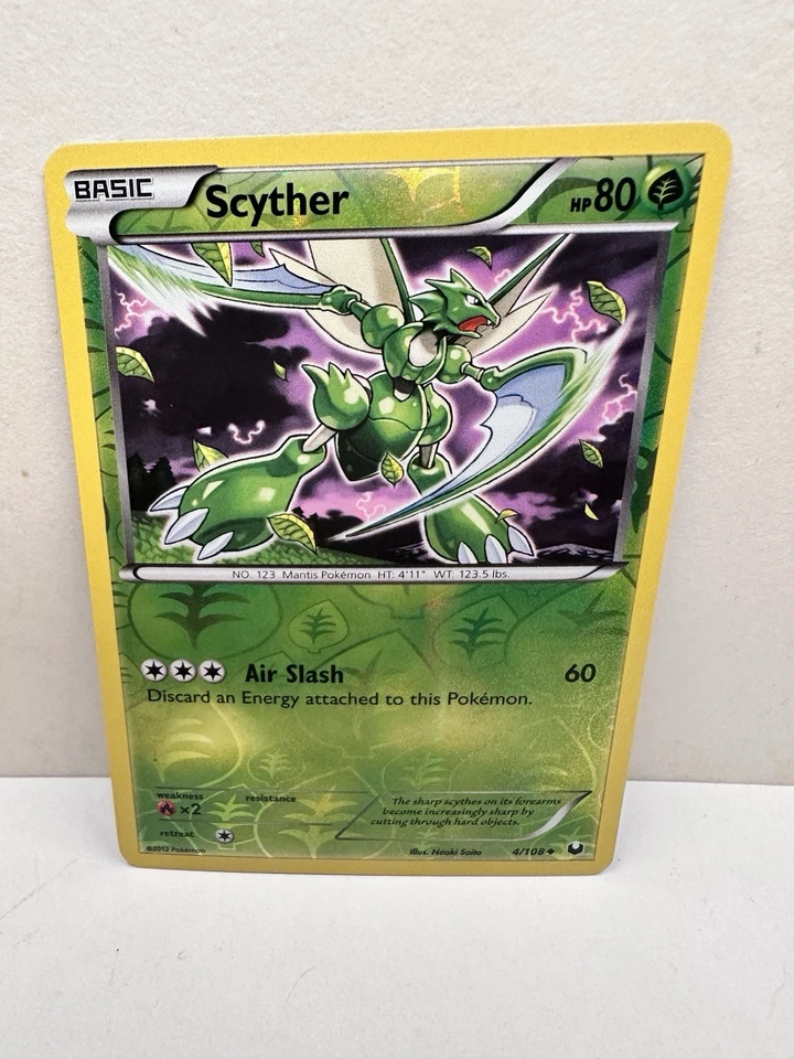 SCYTHER 4/108 REVERSE HOLO UNCOMMON DARK EXPLORERS POKEMON TCG 2012 - Image 1 of 4
