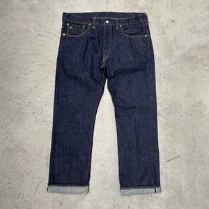 Double RL Slim Fit Selvedge Denim Jeans Men's 36x32 (Mes 38x30) Button Fly Dark - Picture 1 of 24