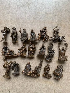 1Set (18 Pcs) Excellent Chinese Bronze Hand Made *Buddhist Saint* Statues - Picture 1 of 14