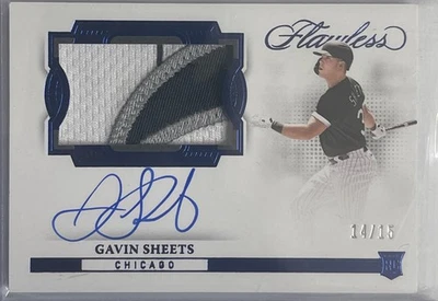 Gavin Sheets 2022 Panini Flawless Patch Auto /15, #RPAH-GS. Chicago White Sox. - Image 1 of 4