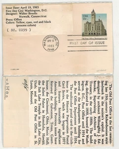 US POSTAL CARD FDC UX99 OLD D.C. POST OFFICE RARE WAHOO 2 SIDED ONLY 5 MADE! - Picture 1 of 1
