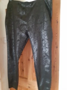 TU Soft Black Snakeskin Style Elastic Waist Jeggings Size 18 - Picture 1 of 5