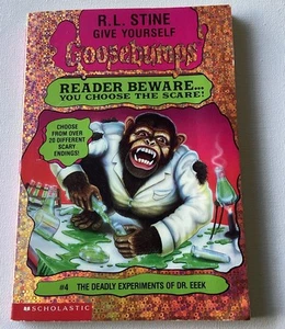 R.L. Stine Give Yourself Goosebumps #4 Deadly Experiments Dr Eeek 1996 Paperback - Picture 1 of 5