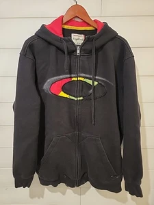 Vintage Oakley Forged Goods Hoodie Sweatshirt Full Zip O Logo Y2K - XXL Schwarz  - Bild 1 von 6