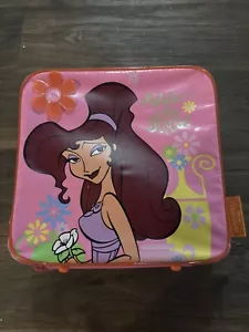 DISNEY Hercules Pink Square Vintage Luggage Suitcase/Bag - Picture 1 of 8