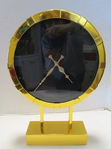 "Reloj de escritorio de cuarzo con manto de aluminio anodizado estilo moderno años 90 18"" t único en su clase" - Imagen 1 de 13