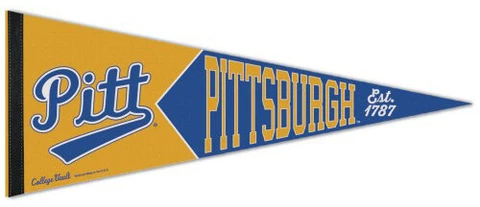 University of Pittsburgh PITT PANTHERS Retro-1960s NCAA Premium Felt PENNANT Cover