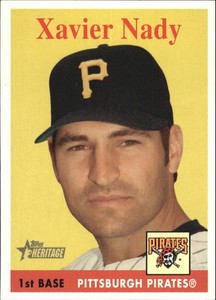 2007 Topps Heritage Pittsburgh Pirates Baseball Card #94 Xavier Nady SP
