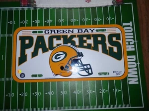 Green Bay Packers license plate yellow New & vintage NFL Cheeseheads Brett Favre - Picture 1 of 7