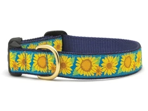 Up Country Dog Collar Bright Sunflower  Adjustable Made In USA  XS S M L XL XXL - Picture 1 of 2