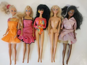 Lot Of 5 Mattel Barbie Dolls - Picture 1 of 10