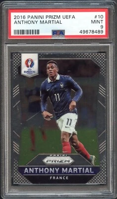 2016 Panini Prizm UEFA SOCCER ANTHONY MARTIAL FRANCE #10 PSA 9  MINT - Image 1 of 2
