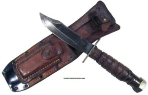 Vietnam 1971 Camillus Jet Pilot Survival Knife Sheath & Stone - Picture 1 of 19
