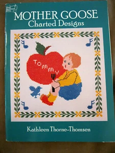 Dover MOTHER GOOSE Charted Designs 48pg booklet 1987 needlepoint cross-stitch - Picture 1 of 2