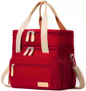 Lunch Bag for Women Loncheras Para Mujer Waterproof Reusable Large Dual Compa... - Picture 1 of 8