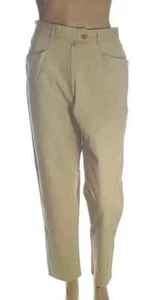 Rota Comfort Pantalone Da Donna Taglia 44 Beige Made Italy Affusolato In Cotone - Picture 1 of 13
