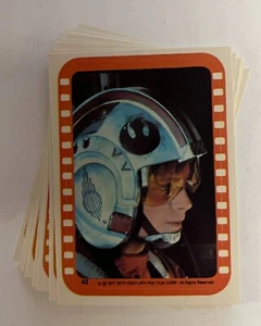 1977 Topps Star Wars Series 5 Orange Complete Set of 11 Stickers (#4) - Picture 1 of 5