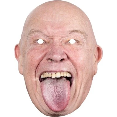 FUNKYBUNKY Buster Bloodvessel Celebrity Card Face Mask - Ready To Wear - Fancy Dress
