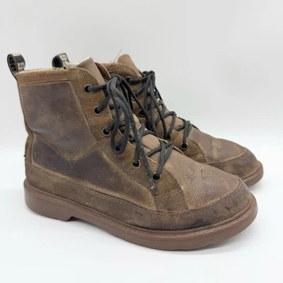 UGG Robley Leather Lace Up Waterproof Boots Brown Size 4 Outdoor Winter Fall - Image 1 of 4