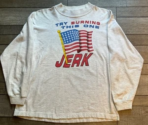 Goodwear Flag Try it Jerk Sweatshirt Vintage Made in USA Size Large - Picture 1 of 6