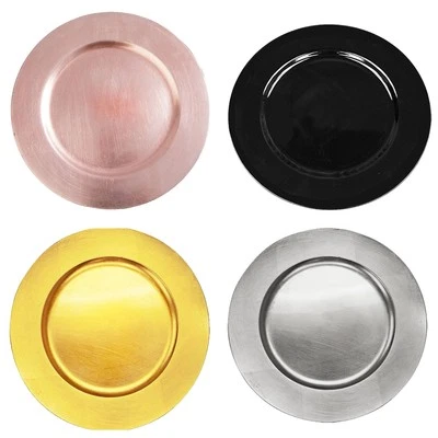 6 piezas PLATOS CARGADOR Redondos 13" Boda Fiesta Recepción Mesa Decoraciones OFERTA Foto 1 de 2