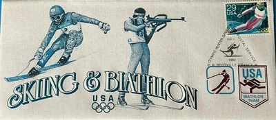 USPS Souvenir 2614 1992 Olympic Winter Olympics Sking & Biathlon Albertville #10 - Image 1 of 2
