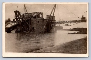 K1/ Onowa Iowa RPPC Postcard c1910 Mammoth River Dredge Machine  428 - Picture 1 of 4