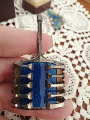  David Andersen Norway Norwegen silber 925 Anhänger Rendant Tor Emaille Enamel  - Bild 1 von 4