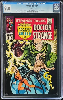 Strange Tales 157 CGC 9.0 White Pages 1967 Marvel Comics 1st App Silver Age KEY - Image 1 of 4