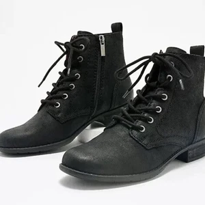 Stivaletti Janel stringati New Earth Brands stivaletti neri taglia 8M moda - Foto 1 di 7