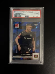 2020/21 Topps Chrome Bundesliga Florian Wirtz Sapphire Edition PSA 10 - Imagen 1 de 1