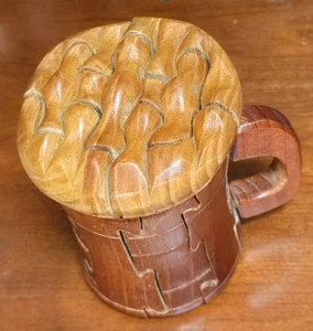 51/2" 3D Holzpuzzle Bierkrug mit Schaumstoff CHH Spiel Holz - Gedankenretter - Herausforderung - Bild 1 von 8