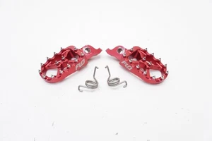 2003 CRF450R Flo Motorsports Footpegs Red Springs Foot Peg Pegs Honda CRF #2 - Picture 1 of 12