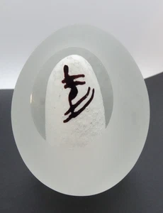 Gorgeous Designs China Satin Glass Stick Figure Down Hill Skier Paperweight - Picture 1 of 7