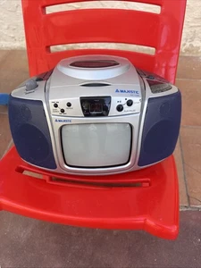 Televisore Portatile Bianco e Nero Majestic TV-2019 con Radio TV Nuova Mai Usata - Foto 1 di 1