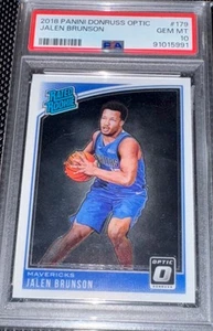 Jalen Brunson 2018-19 Optic RC PSA 10!! Rated Rookie #179 Panini Donruss GEM MT! - Picture 1 of 2