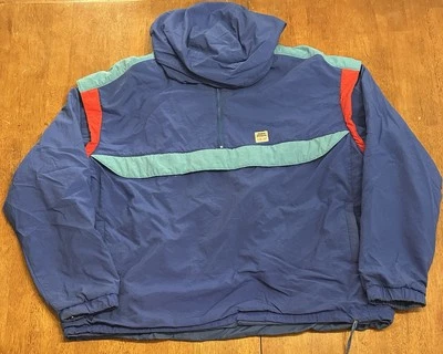 Vintage 90s Alpine Designs Gore Tex Windbreaker Jacket XL Blue Color Block - Image 1 of 4