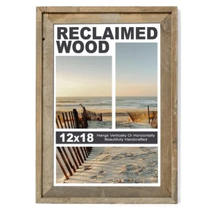 Rustikaler 12x18 Bilderrahmen Altholz Barnwood Fotorahmen mit 12x18 1P - Bild 1 von 9