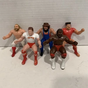 Lot Of 5 1985 Titan Sports Thumb Wrestling Figures Piper Hillbilly - Picture 1 of 12