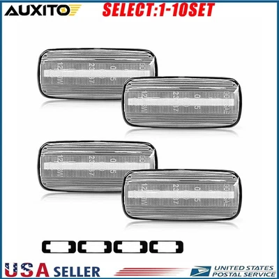 Luces de señalización laterales LED rojas ámbar transparentes para Dodge Ram 2500 3500 2010-2018 4-20X Foto 1 de 4
