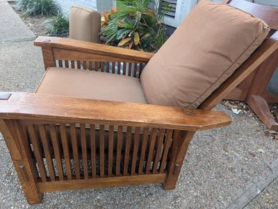 Stickley Mission Morris 弯臂主轴椅 '03 Vfine — 第 1/4 张图片