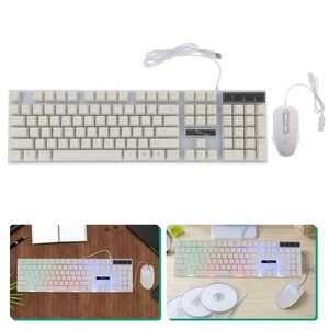 Zestaw klawiatury i myszy Mechaniczna klawiatura USB z podświetleniem - Zdjęcie 1 z 12