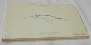 1995 CHRYSLER CONCORDE OWNER'S MANUAL VERY NICE CONDITION. / FREE S/H - Picture 1 of 3