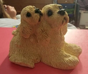 Vintage Stone Critters Cocker Spaniel with Puppy, Dog Figurine SC-336 Made in US - Picture 1 of 5