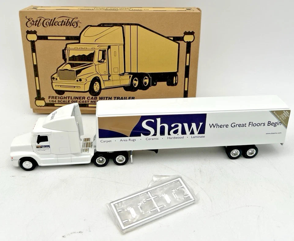 Ertl Collectibles Freightliner CAB With Trailer 1/64 Die Cast Shaw Carpet 25385p