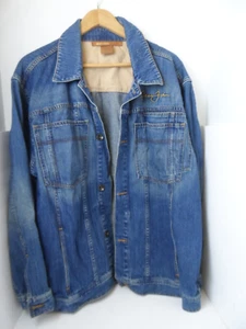 Sean John Blue Washed Denim Trucker Jacket Men’s Logo w/Leather Tag Size XL - Bild 1 von 6