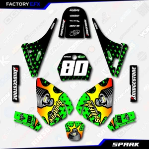 Green Spark Racing Graphics Kit fits Yamaha PW80 Decal Sticker PW 80 All Years - Picture 1 of 8