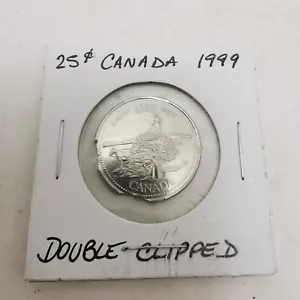 1999 Canada 25 cents Double Clip Error - Picture 1 of 4