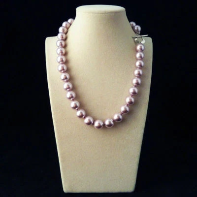 Natural 12mm Genuine MultiColor South Sea Shell Pearl Round Beads Necklace 18'' - Image 1 of 4