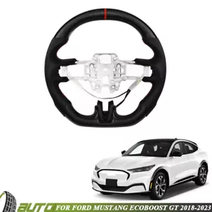 Carbon Fiber Steering Wheel with Heated For Ford Mustang EcoBoost GT 2018- 2023 - Picture 1 of 7